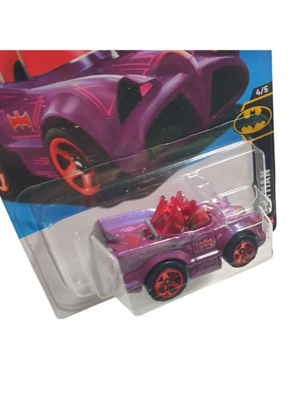 Hot Wheels Batman Classic TV Series Batmobile Purple Die-Cast Toy Car Mattel 4/5